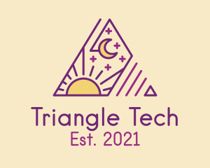 Celestial Spiritual Triangle Pyramid logo