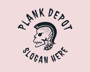 Skull Punk Choker logo design