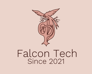 Medieval Falcon Bird  logo design