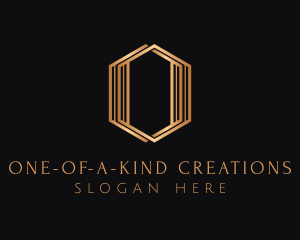 Luxury Hexagon Letter O logo design