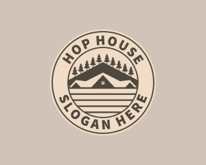 Cabin House Roofing logo design