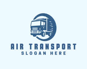 Blue Truck Transportation logo design