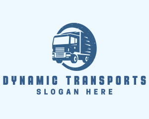 Blue Truck Transportation logo design