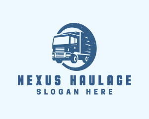 Blue Truck Transportation logo design