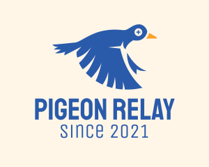 Flying Blue Pigeon  logo