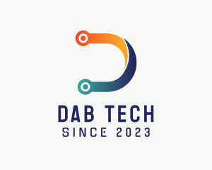 Gradient Tech Letter D  logo design