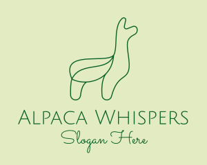 Llama Leaf Outline  logo design