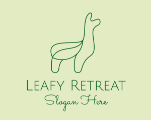 Llama Leaf Outline  logo design