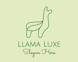 Llama Leaf Outline  logo design