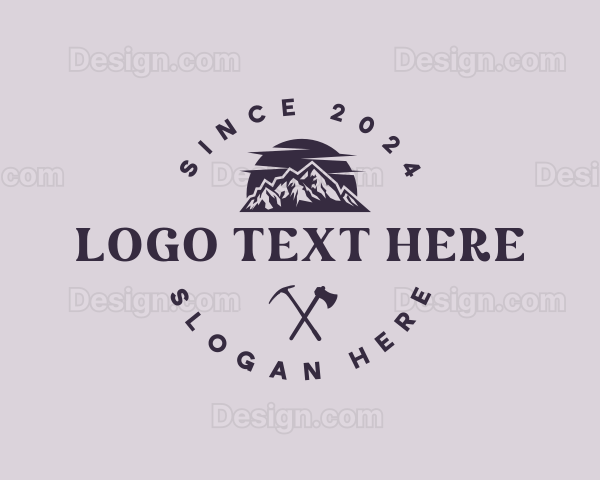 Mountain Trekking Adventure Logo