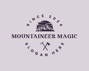 Mountain Trekking Adventure logo design