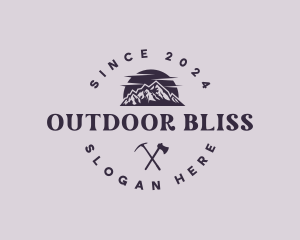 Mountain Trekking Adventure logo design