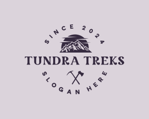 Mountain Trekking Adventure logo design