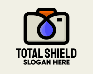 Camera Lens Droplet logo