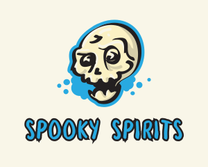 Halloween Skull Graffiti  logo design