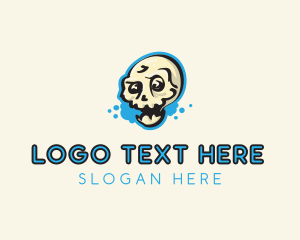 Halloween Skull Graffiti  logo