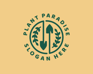 Laurel Shovel Planting logo design