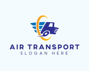 Fast Courier Truck logo design