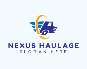 Fast Courier Truck logo design