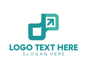 Teal Tech Arrow logo