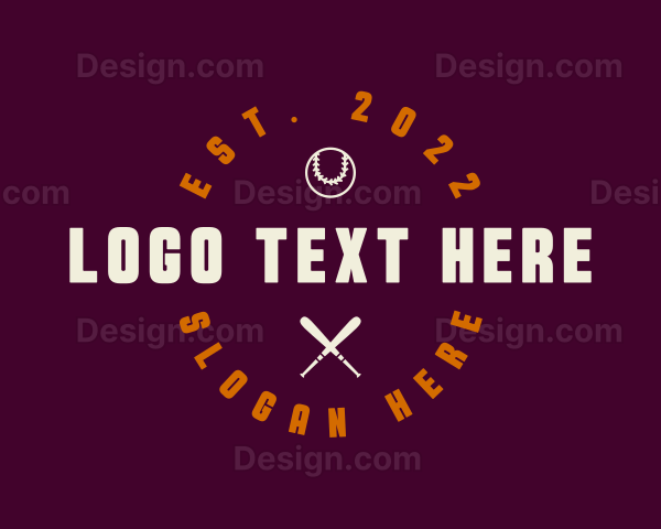 Sporty Baseball Emblem Logo