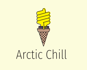 Ice Cream Lightbulb  logo design