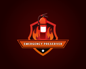 Fire Extinguisher Shield logo design