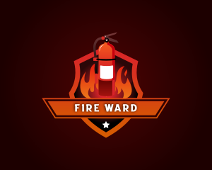 Fire Extinguisher Shield logo design