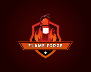 Fire Extinguisher Shield logo design