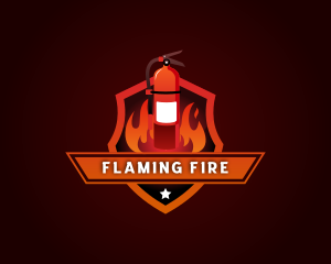 Fire Extinguisher Shield logo design