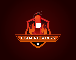 Fire Extinguisher Shield logo design