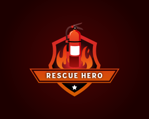 Fire Extinguisher Shield logo design