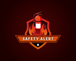 Fire Extinguisher Shield logo design