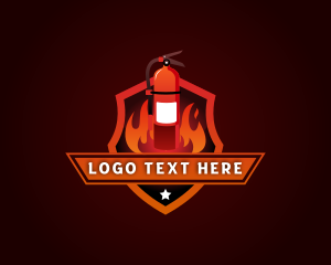Safety - Fire Extinguisher Shield logo design