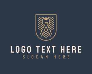 Eagle Shield Letter A Logo