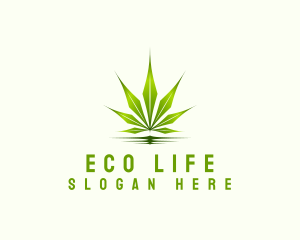 Organic Leaf Cannabis logo design