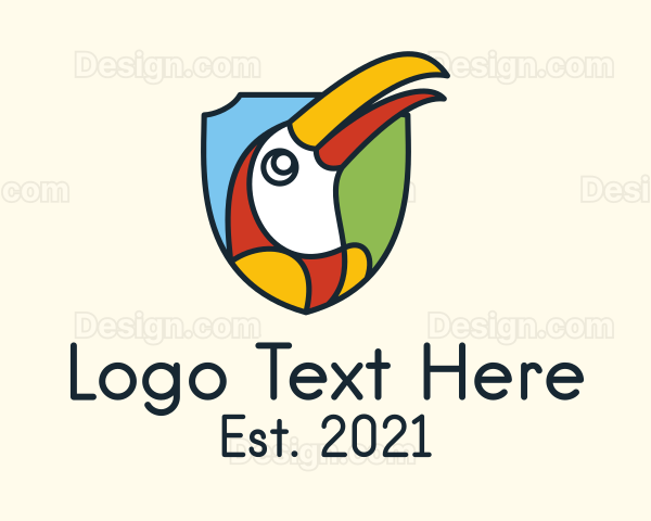 Toucan Bird Shield Logo