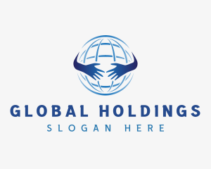 Global World Hands logo design