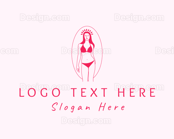 Pink Feminine Bikini Spa Logo