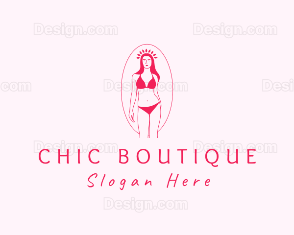 Pink Feminine Bikini Spa Logo