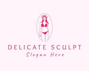 Pink Feminine Bikini Spa  Logo