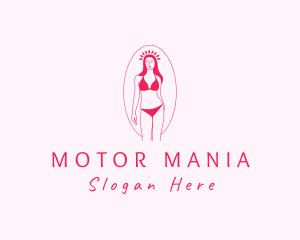 Pink Feminine Bikini Spa  Logo