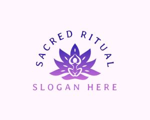 Lotus Meditation Yoga logo design