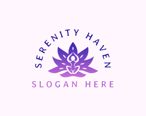 Lotus Meditation Yoga logo design