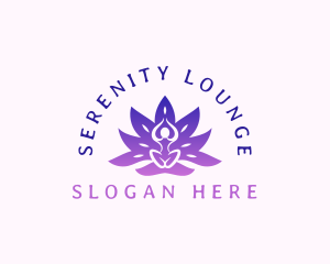 Lotus Meditation Yoga logo design