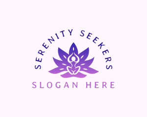 Lotus Meditation Yoga logo design