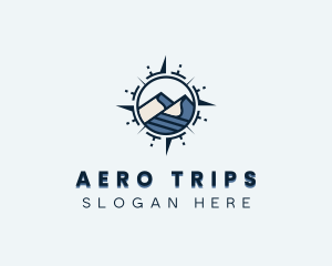 Mountain Trip Compass logo design