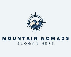 Mountain Trip Compass logo design