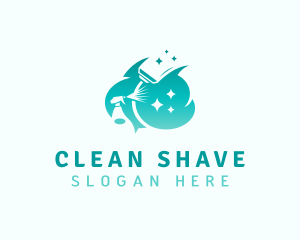 Gradient Clean Housekeeping logo design