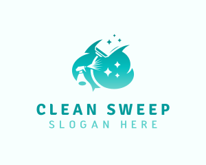 Gradient Clean Housekeeping logo design